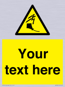 Custom warning kite flying near powerlines